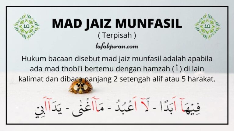 √ Mad Jaiz Munfasil: Arti, Hukum Bacaan Dan Contohnya